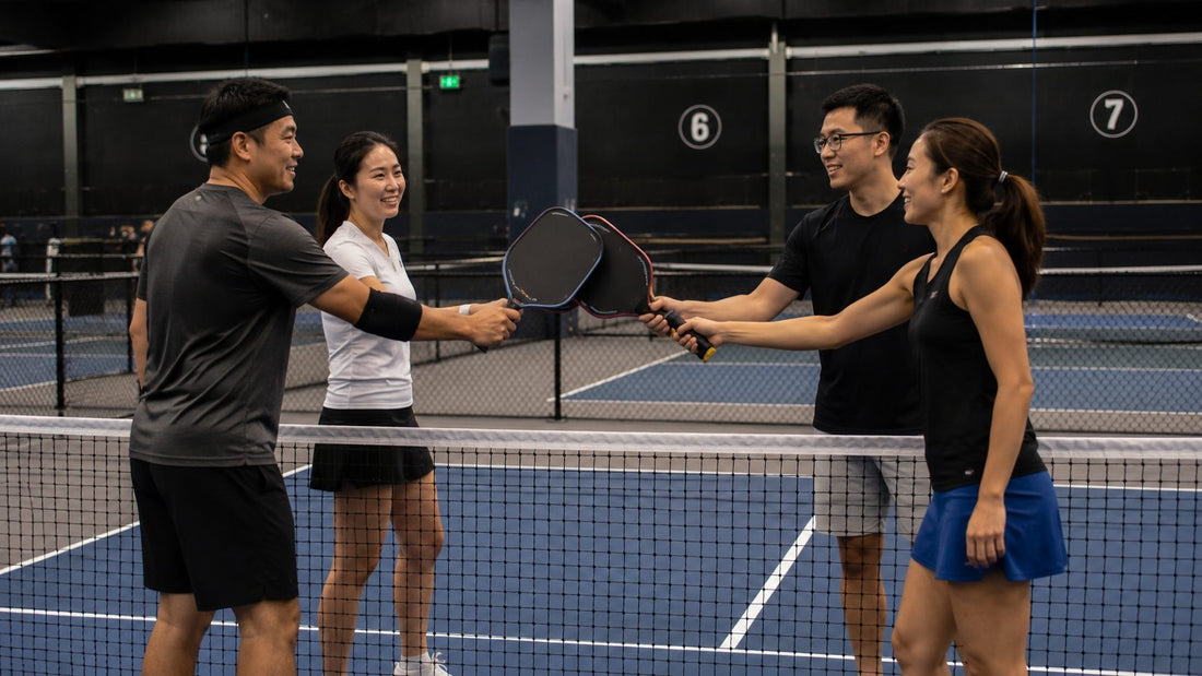 HR team members after a Paddle Pickers corporate pickleball session in Singapore
